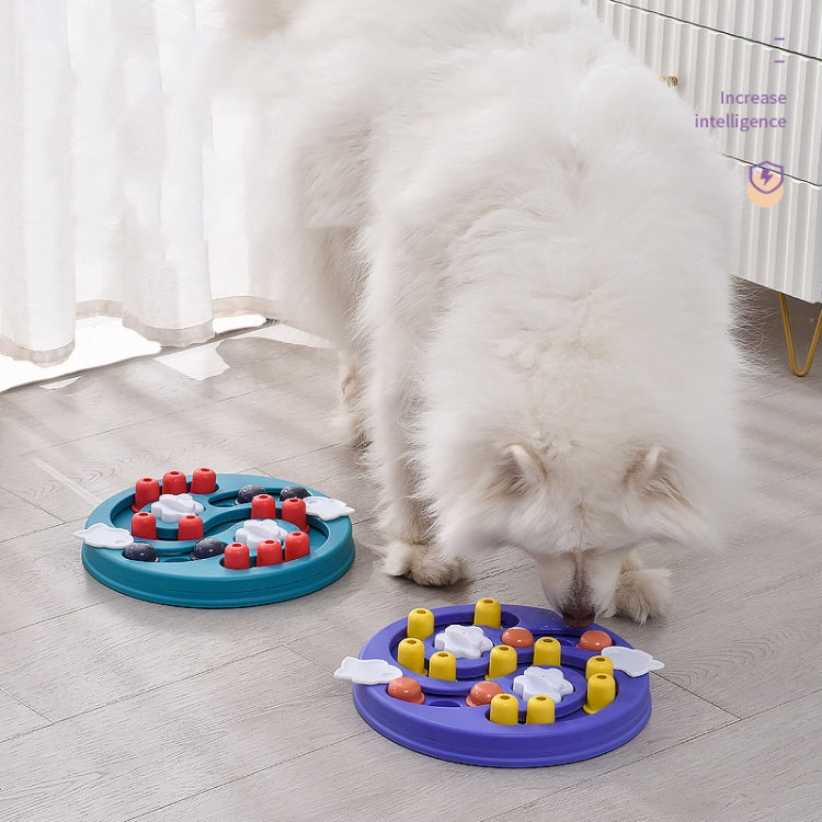 Pet Maze Educational Toy Interactive Slow Food Box, Pink, Blue, Purple