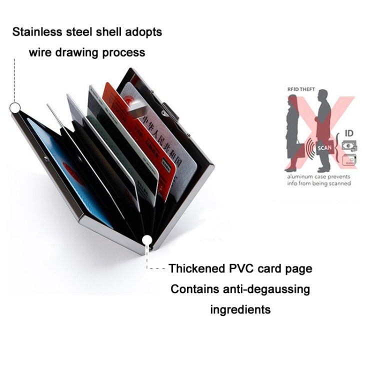 Metal Security Anti-degaussing Bank Credit Card Box, Card Box