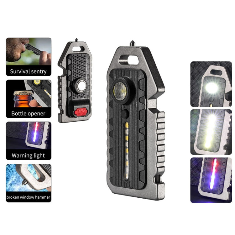 E-SMARTER W5136 Mini Keychain Strong Light Portable Flashlight, W5136 Tarnish, W5136 Black
