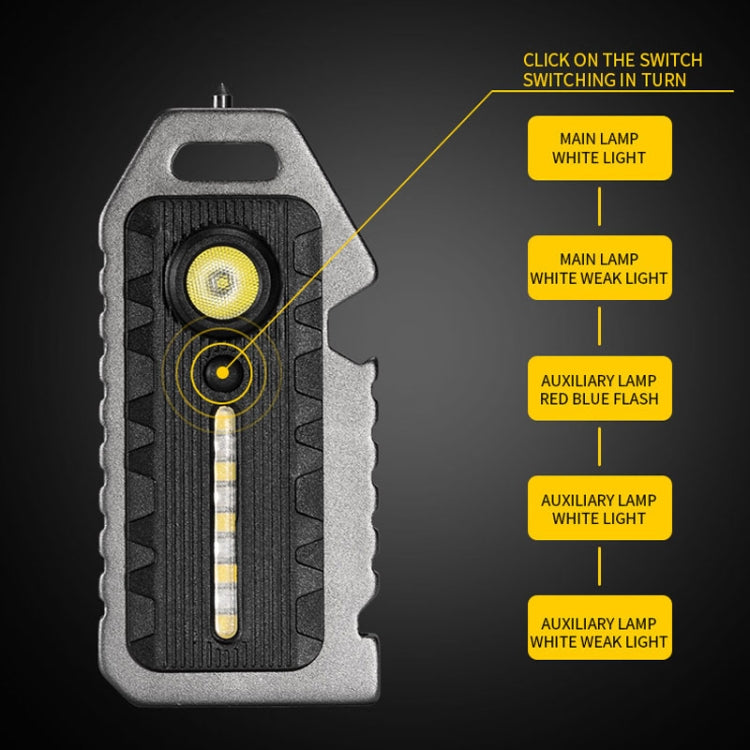 E-SMARTER W5136 Mini Keychain Strong Light Portable Flashlight, W5136 Tarnish, W5136 Black