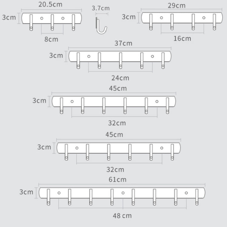 304 Stainless Steel No Punching Door Rear Coat Hook, 3 Hooks, 4 Hooks, 5 Hooks, 6 Hooks, 7 Hooks, 8 Hooks, 201 Butterfly Hook
