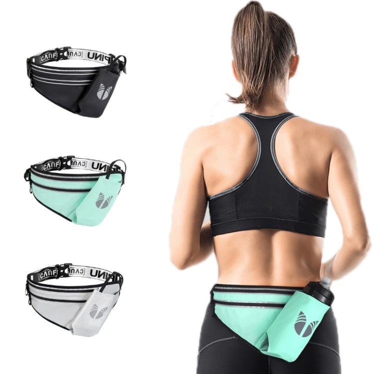 CAN FLY YIPINU Outdoor Fitness Water Bottle Mobile Phone Storage Waist Bag, Black, Green, Silver