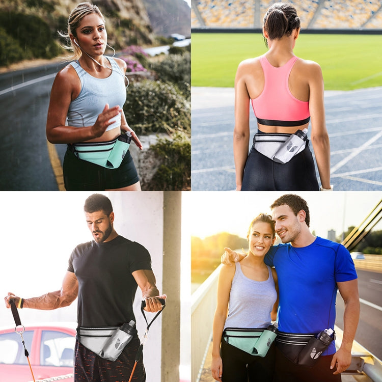 CAN FLY YIPINU Outdoor Fitness Water Bottle Mobile Phone Storage Waist Bag, Black, Green, Silver