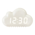 1966 Cute Cloud Shape Voice-activated LED Bedside Alarm Clock, White, Blue