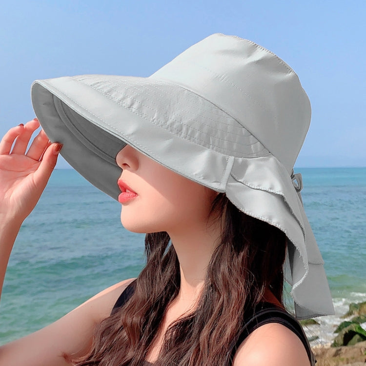 8062 Women Summer Neck Protection Sunscreen Hat Large Brim Fisherman Hat, 8062 Light Gray, 8062 Blue, 8062 Purple, 8062 Khaki, 8062 Black, 8062 Pink, 8062 Navy, 8062 Beige, 8062 Dark Gray, 8062 Army Green