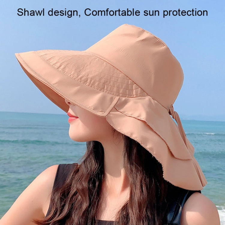8062 Women Summer Neck Protection Sunscreen Hat Large Brim Fisherman Hat, 8062 Light Gray, 8062 Blue, 8062 Purple, 8062 Khaki, 8062 Black, 8062 Pink, 8062 Navy, 8062 Beige, 8062 Dark Gray, 8062 Army Green