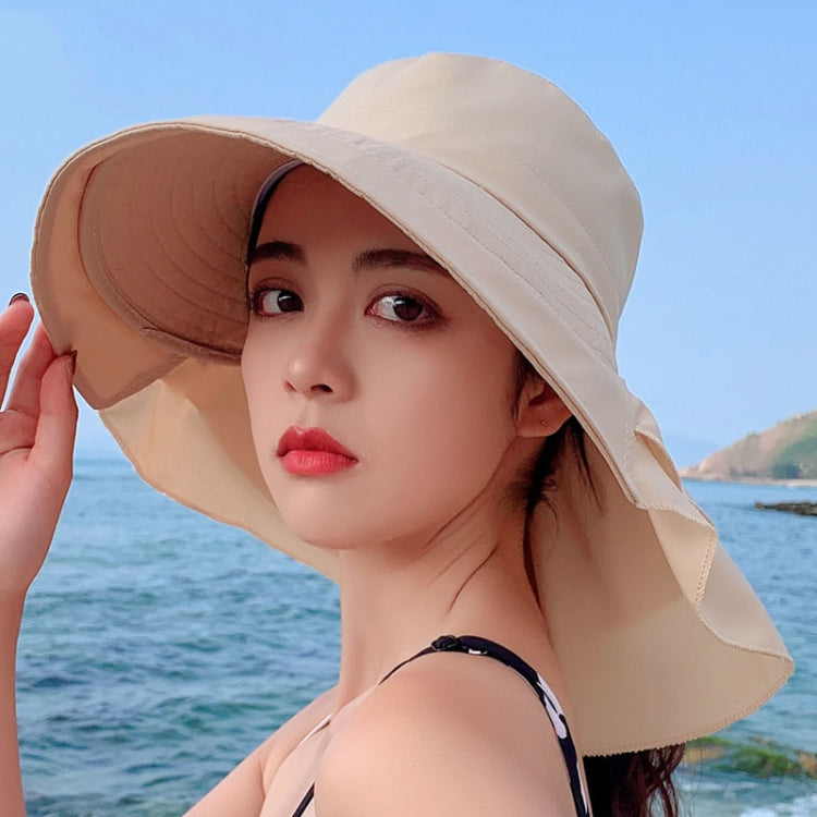 8062 Women Summer Neck Protection Sunscreen Hat Large Brim Fisherman Hat, 8062 Light Gray, 8062 Blue, 8062 Purple, 8062 Khaki, 8062 Black, 8062 Pink, 8062 Navy, 8062 Beige, 8062 Dark Gray, 8062 Army Green