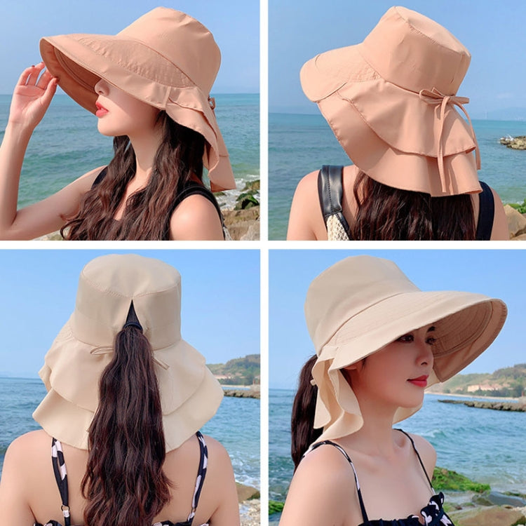8062 Women Summer Neck Protection Sunscreen Hat Large Brim Fisherman Hat, 8062 Light Gray, 8062 Blue, 8062 Purple, 8062 Khaki, 8062 Black, 8062 Pink, 8062 Navy, 8062 Beige, 8062 Dark Gray, 8062 Army Green