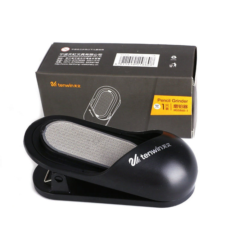 Tenwin MS5860 Spring Clip Type Pencil Grinder Can Hold Sketching Paper, Black, Grey