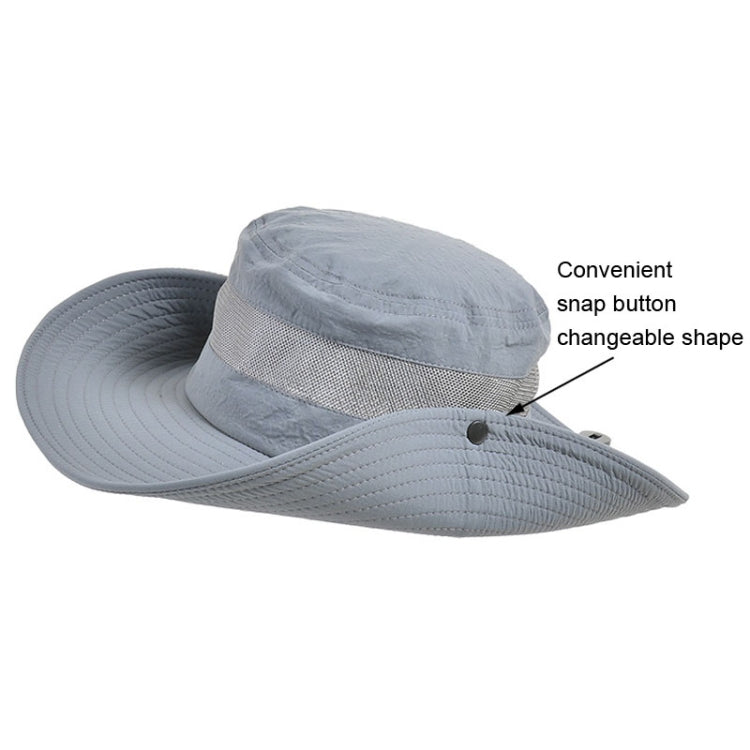 9090 Men Outdoor Fishing Climbing Mountain Large Brim Fisherman Hat, 9090 Grey, 9090 Navy, 9090 Army Green, 9090 Khaki, 9090 Black