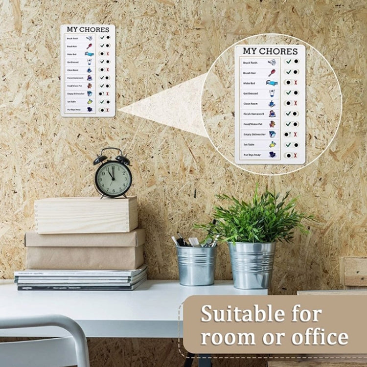 Wall Hanging Checklist Memo Boards Adjustable Checklist Board,Style: Blank Paper Card, My Chores, Without Logo, Blank Paper Card