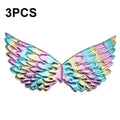 3 PCS Children Prom Dress Up Wings Elf Colorful Wings Party Costume Props, 3 PCS Light Rainbow, 3 PCS Deep Rainbow, 3 PCS Gold, 3 PCS Black, 3 PCS Red, 3 PCS Silver, 3 PCS White, 3 PCS Deep Purple, 3 PCS Fantasy Rainbow, 3 PCS Fantasy White