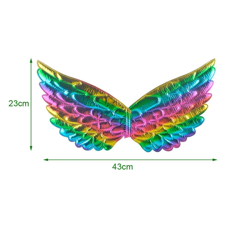 3 PCS Children Prom Dress Up Wings Elf Colorful Wings Party Costume Props, 3 PCS Light Rainbow, 3 PCS Deep Rainbow, 3 PCS Gold, 3 PCS Black, 3 PCS Red, 3 PCS Silver, 3 PCS White, 3 PCS Deep Purple, 3 PCS Fantasy Rainbow, 3 PCS Fantasy White