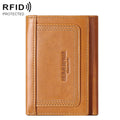 HUMERPAUL BP992 RFID Anti-Magnetic Multi-Card Position Zipper Coin Purse Leather Men Wallet, BP992 Brown, BP992 Black, BP992 Dark Brown