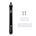 Tenwin 8302 Adjustable Electric Eraser With Rubber Refills For Sketch Drawing Erasing, Black, White, Grey