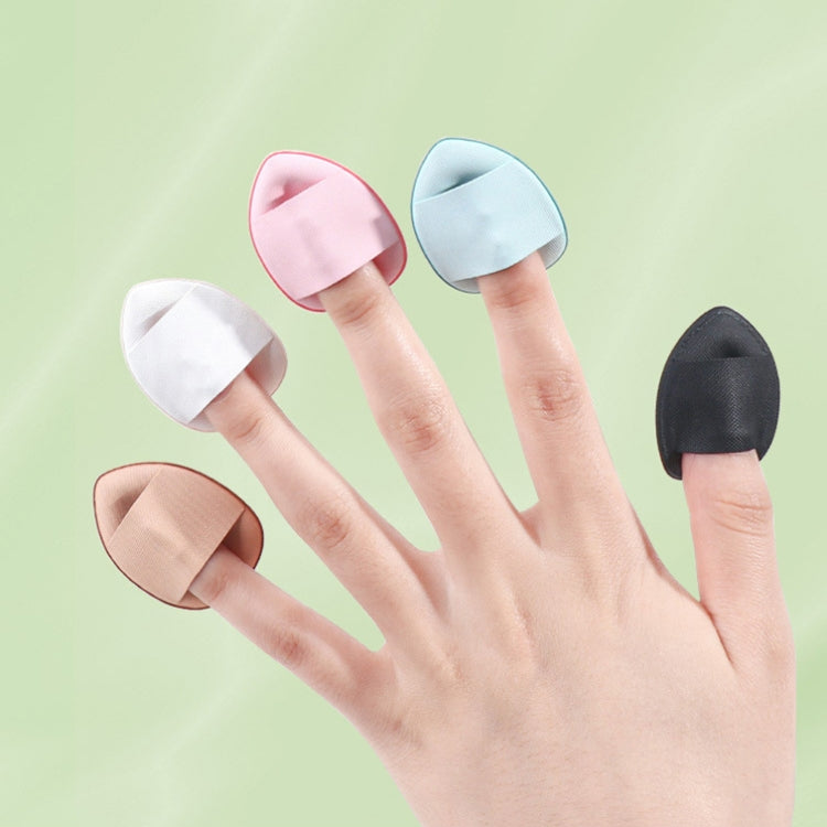 2 Sets/20pcs Packaging Random Color Delivery Mini Leather Wet and Dry Makeup Finger Puff, 20 PCS Blue, 20 PCS White, 20 PCS Dark Skin-color, 20 PCS Pink Purple, 20 PCS Black, 2 Sets/20pcs Mixed-colors