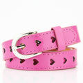 Dandali DC141 Women Pinching Belt Cutout Heart Belt, DC141 Rose Red, DC141 Brown, DC141 Red, DC141 Yellow, DC141 Green, DC141 Blue, DC141 White, DC141 Camel, DC141 Orange, DC141 Pink