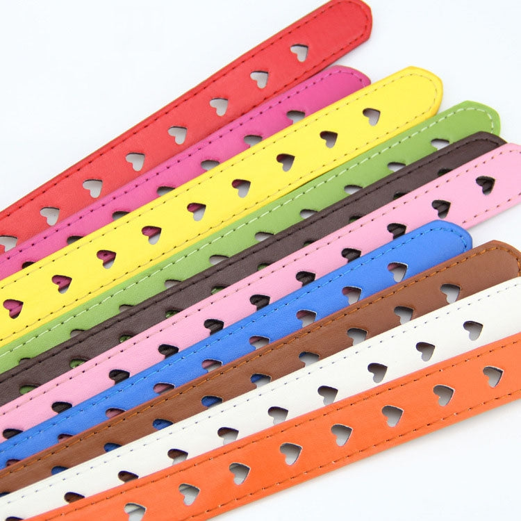 Dandali DC141 Women Pinching Belt Cutout Heart Belt, DC141 Rose Red, DC141 Brown, DC141 Red, DC141 Yellow, DC141 Green, DC141 Blue, DC141 White, DC141 Camel, DC141 Orange, DC141 Pink