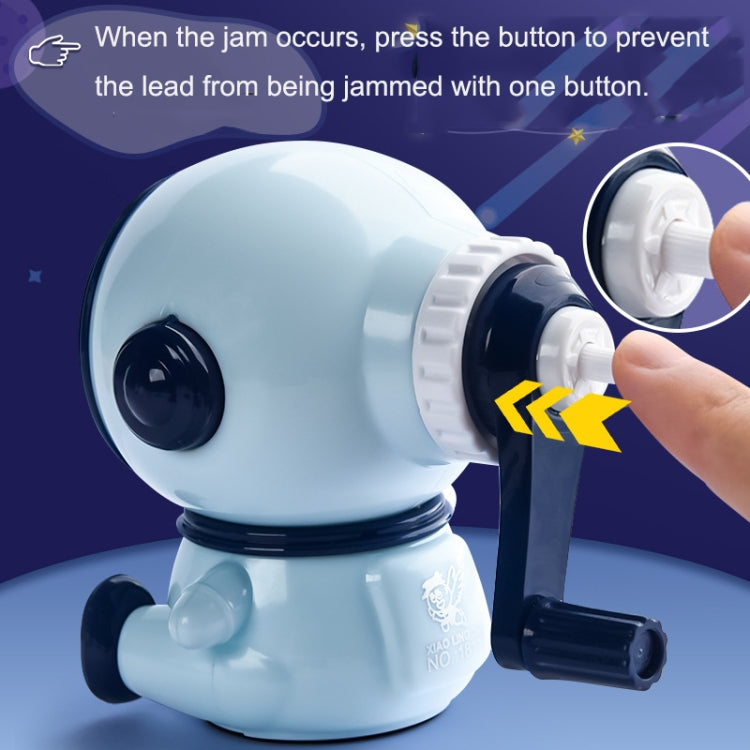 Cartoon Hand-cranked Automatic Pencil Sharpener, Style:, Astronaut (Dark Blue), Astronaut (Light Blue), Astronaut (Pink)