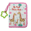 Baby Growth Memorial Cloth Photo Album With Mirror, Red, Green