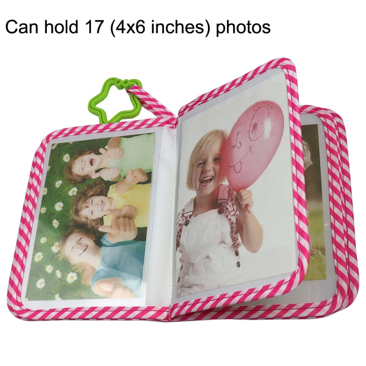 Baby Growth Memorial Cloth Photo Album With Mirror, Red, Green