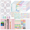 A6 Cash Budget Book Schedule Weekly Plan Monthly Plan Loose-leaf Notepad, White, Pink, Blue, Purple, Green