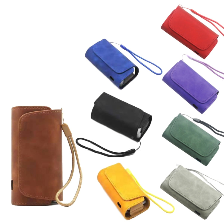 Leather Shockproof Electronic Cigarette Storage Protective Case For IQO 3.0, Black, Blue, Brown, Coffee, Red, Grey, Green, Purple
