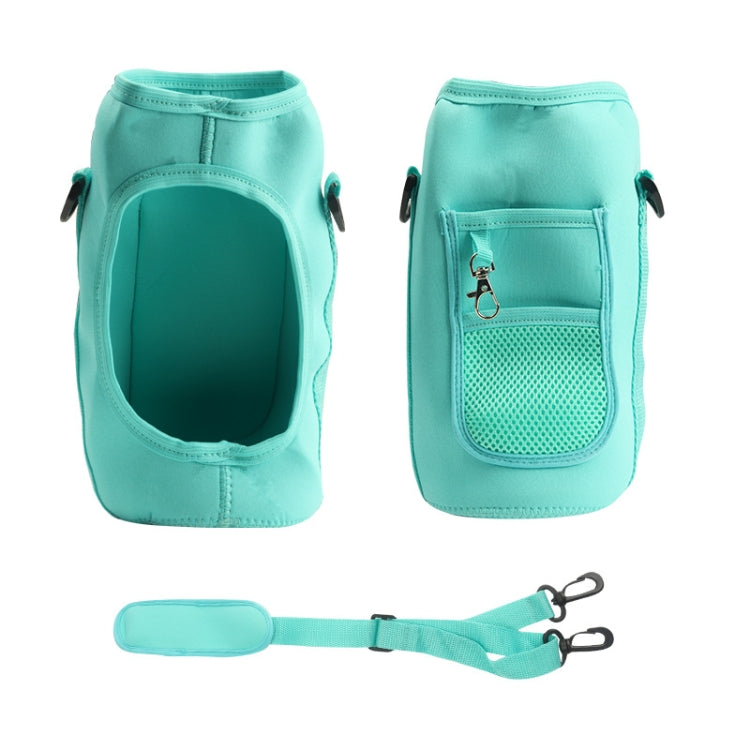 2L Diving Material Water Bottle Cover Case with Strap, Black Metal Buckle, Black, Pink Glue Buckle, Pink Metal Buckle