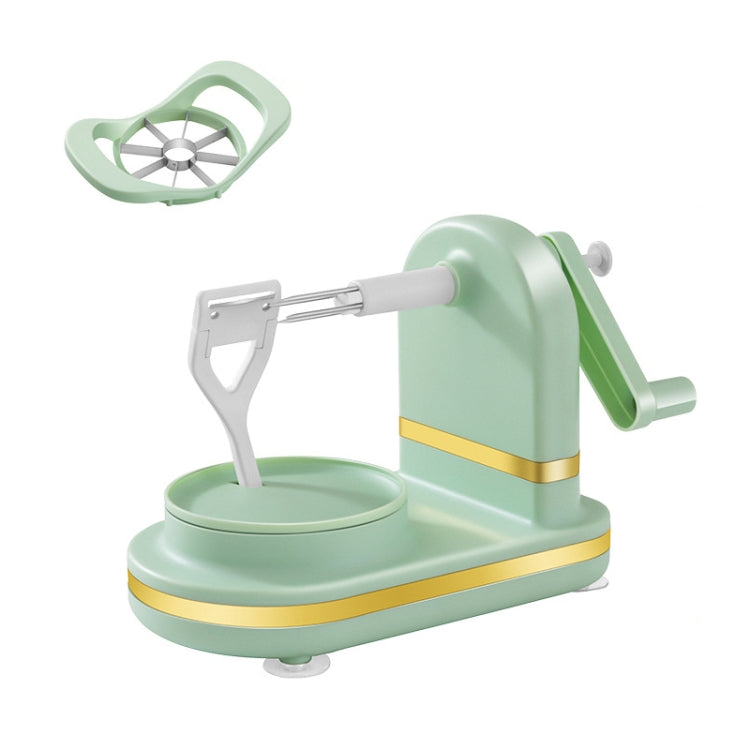Hand Crank Fruit Peeler Apple Divider Dicer, Dark Green, Light Green