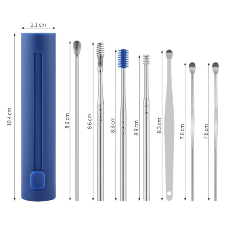 1 Pack Push-Pull Cylinder Storage Ear Scoop Set, Specification: 6 PCS/Set Black, 6 PCS/Set Black, 6 PCS/Set Orange, 6 PCS/Set Yellow, 6 PCS/Set Blue, 6 PCS/Set Green, 7 PCS/Set Black, 7 PCS/Set Orange, 7 PCS/Set Yellow, 7 PCS/Set Blue, 7 PCS/Set Green