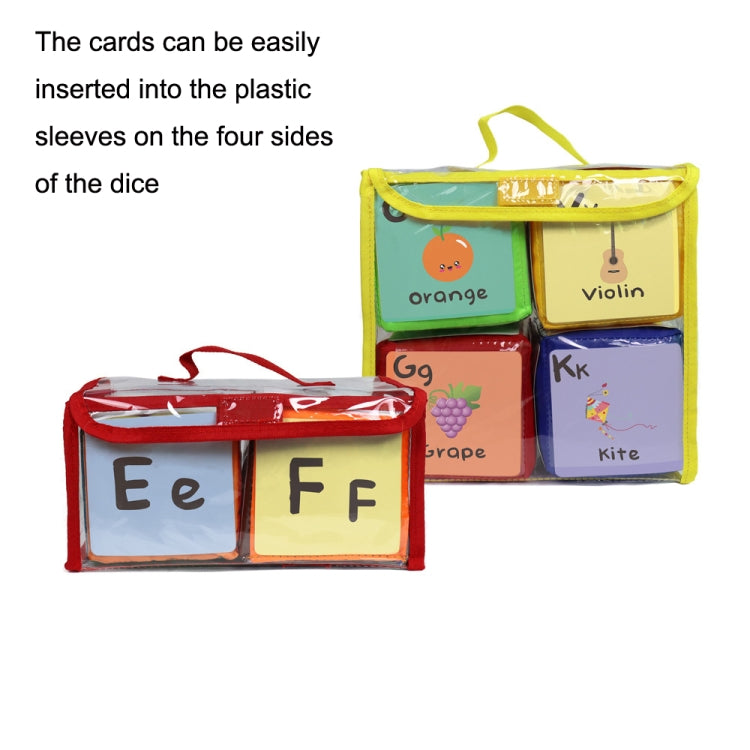 Recognize Color Alphabet Graphic Cards Dice Card, Dice Card