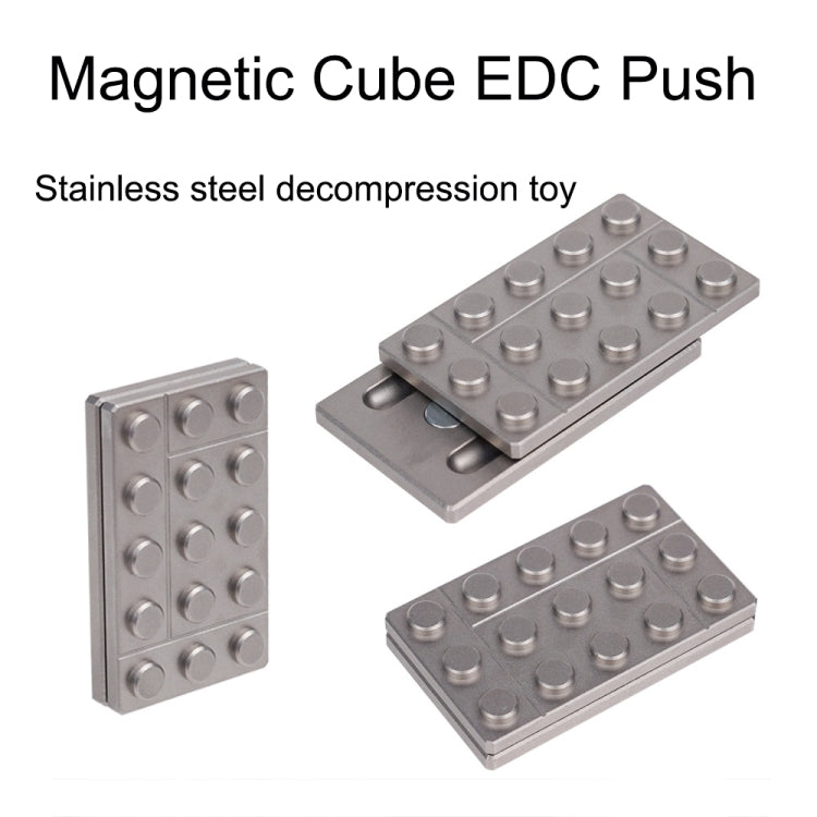 FS01 Stainless Steel Metal Magnetic Push Card Decompression Toy Fingertip Gyro, A Model