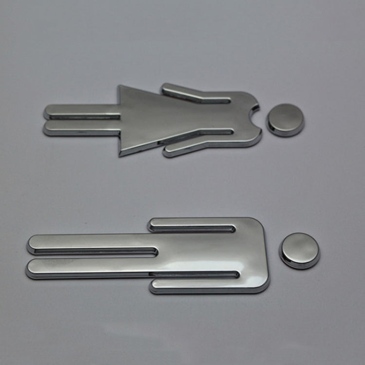 2 PCS 12cm Toilet /Bathroom /Restroom /WC Door Wall Sign Signage, 12cm