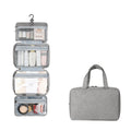 13552A Travel Waterproof Foldable Toiletry Bag Cosmetic Bag with Hook, Grey, Pink, Navy Blue