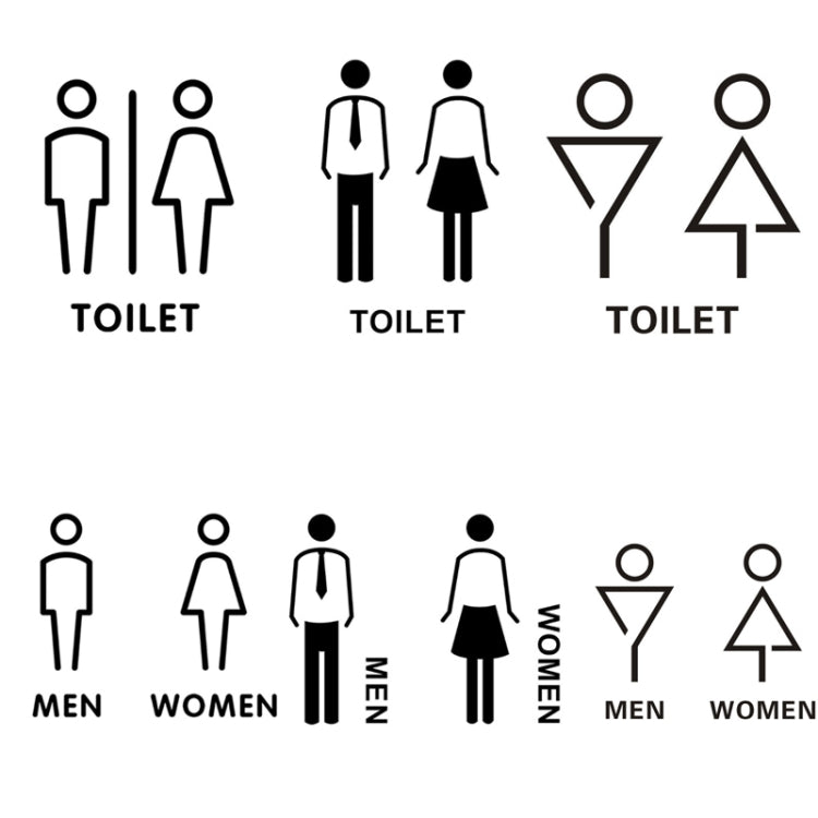 19 x 14cm Personalized Restroom Sign WC Sign Toilet Sign,Style:, Black Single Women, Black Single Man, Black  Public, Golden Public, Porcelain White Public, Black Separate, Golden  Separate, Porcelain White  Separate, Tie-Black  Public, Tie-Golden Publ...