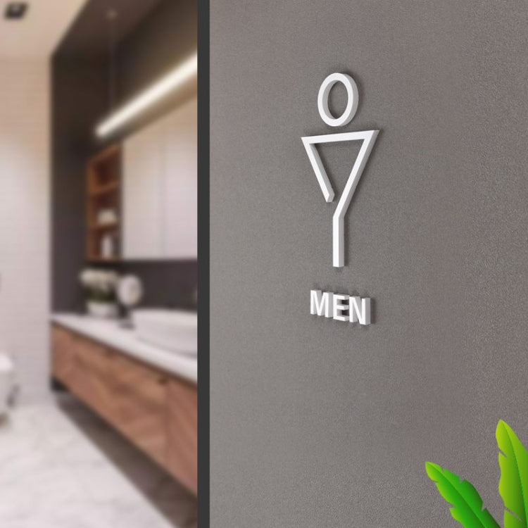 19 x 14cm Personalized Restroom Sign WC Sign Toilet Sign,Style:, Black Single Women, Black Single Man, Black  Public, Golden Public, Porcelain White Public, Black Separate, Golden  Separate, Porcelain White  Separate, Tie-Black  Public, Tie-Golden Publ...