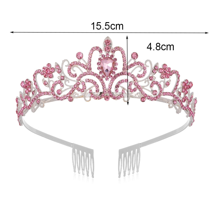 G2888 Crystal Diamond Wedding Party Braided Hair Crown Show Headband, Silver White, Silver, Gold, Rose Gold, AB Colorful, White+Pink, Pink, Blue, No Comb Rose Gold, No Comb Gold, Colorful Opal, Colorful, Purple Red Diamond, Light Purple, Light Green   ...