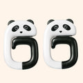 2 PCS Deskside Schoolbag Hook Removable Office Bag Hanger, Panda, Small Pink Cat, Raccoon, Kitten