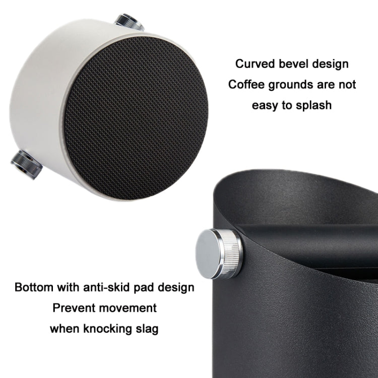 Coffee Waste Bin Milk Tea Residue Recycling Powder Box, White (Aluminum Alloy), Black (Aluminum Alloy), True Color (Stainless Steel), Black (45 Steel)