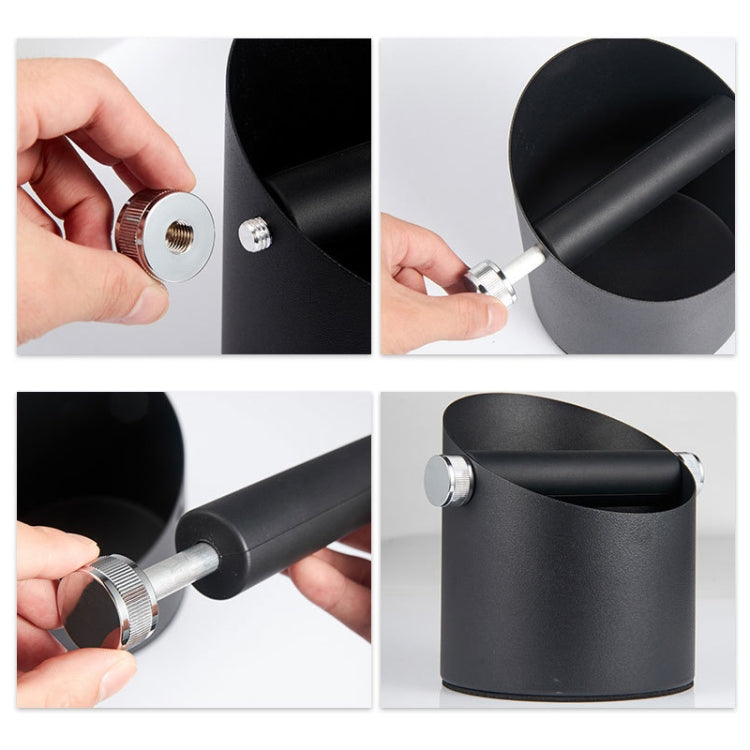 Coffee Waste Bin Milk Tea Residue Recycling Powder Box, White (Aluminum Alloy), Black (Aluminum Alloy), True Color (Stainless Steel), Black (45 Steel)