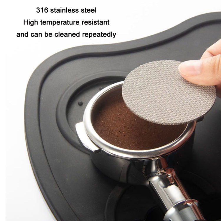 Stainless Steel Sintered Sheet Coffee Splash Filter, Size: 58mm x 1.7mm, 51mm x 1.7mm, 51mm x 1mm, 53mm x 1.7mm, 53mm x 1mm, 58mm x 1.7mm