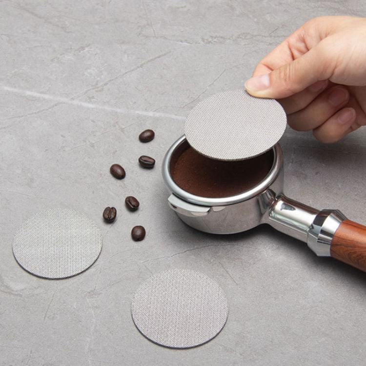 Stainless Steel Sintered Sheet Coffee Splash Filter, Size: 58mm x 1.7mm, 51mm x 1.7mm, 51mm x 1mm, 53mm x 1.7mm, 53mm x 1mm, 58mm x 1.7mm