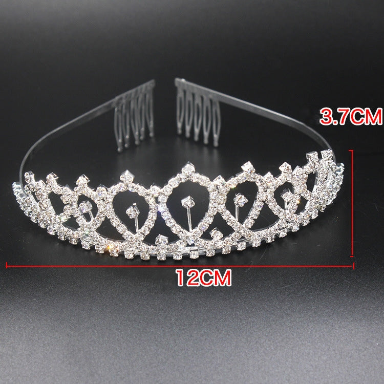 WM-02 Crystal Diamond Birthday Party Wedding Updo Crown, Color: Gold Queen Set1, Silver, Gold, Rose Gold, AB Diamond, Gold Queen, AB Silver Queen, Silver Queen, Rose Gold Queen, Golden Queen, Silver Girl, AB Gold Girl, Gold Girl, Rose Gold Girl        ...
