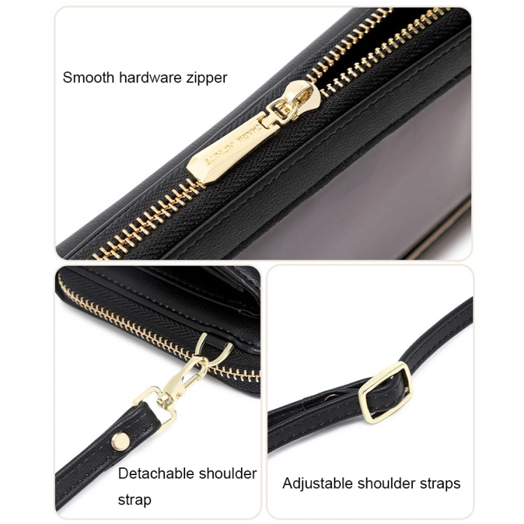 1665 RFID Anti-magnetic Anti-theft Touch Screen Cross-Body Phone Bag Card Holder, Black, Orange, Red Wine, Grey, Royal Blue, Pink