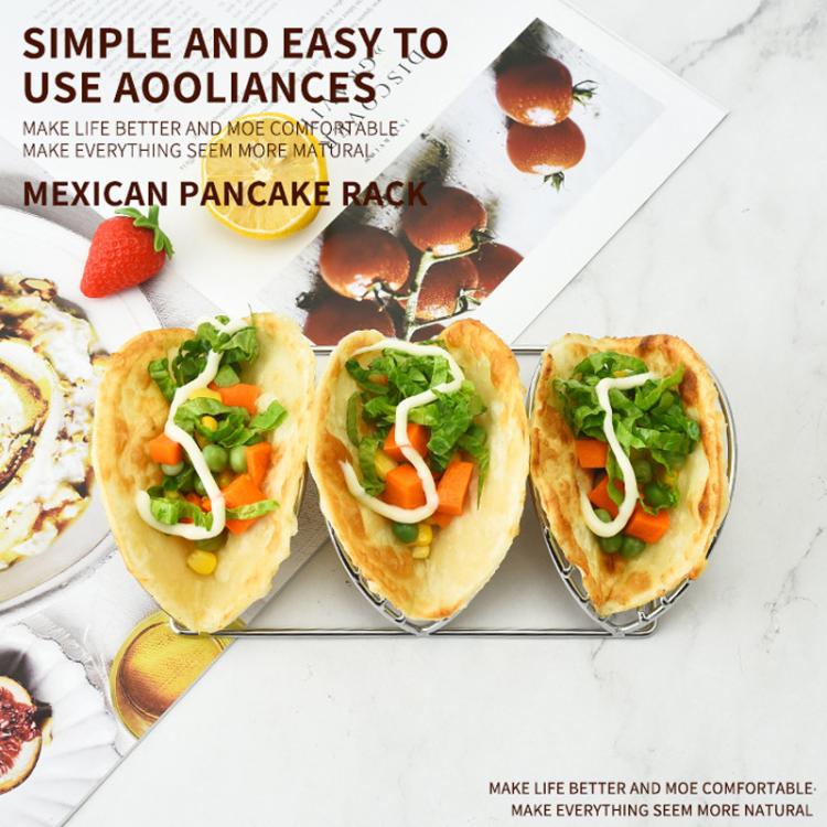304 Stainless Steel Pancake Rack Crepe Corn Tortilla V-Shaped Stand, Single Layer, 2 Layers, 3 Layers