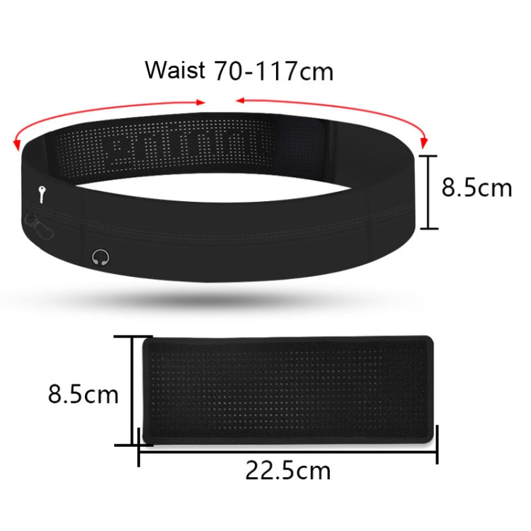 Running Waist Bag Invisible Outdoor Marathon Phone Storage Belt, Black, Pink, Navy