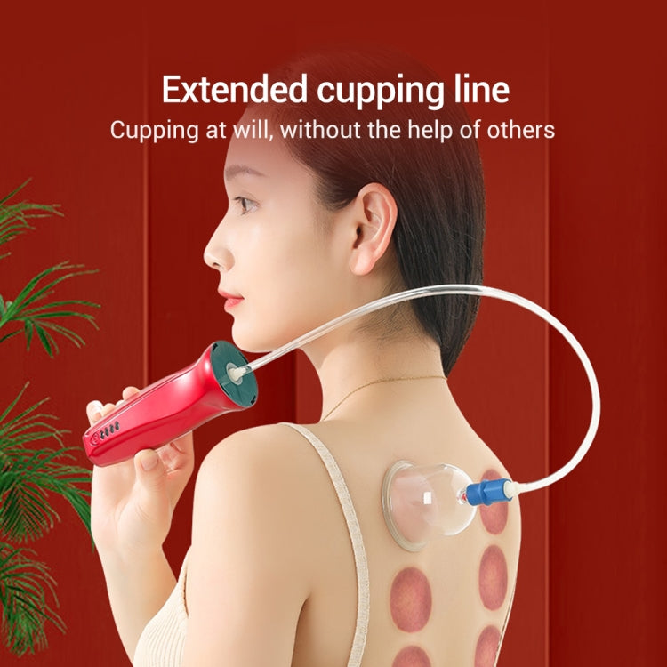 Electric Cupping Device Vacuum Scraping Instrument Charging Meridian Massage Device, Green, Red