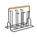Household Glass Cup Upside-down Drain Rack Plant Rack, White, Black, Green