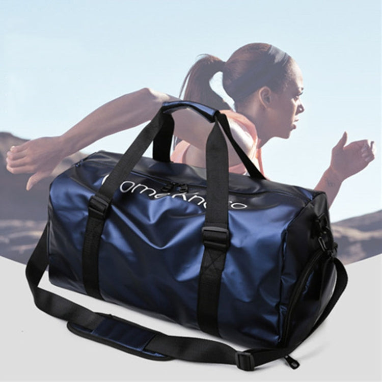B-316 Large Capacity Glossy Waterproof Fitness Bag Luggage Bag, Red, Blue, Black, Grey