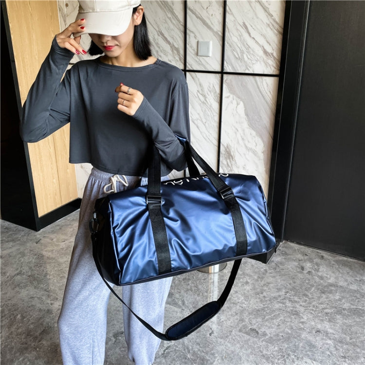 B-316 Large Capacity Glossy Waterproof Fitness Bag Luggage Bag, Red, Blue, Black, Grey
